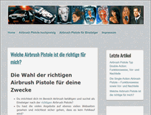 Tablet Screenshot of airbrushpistole.info